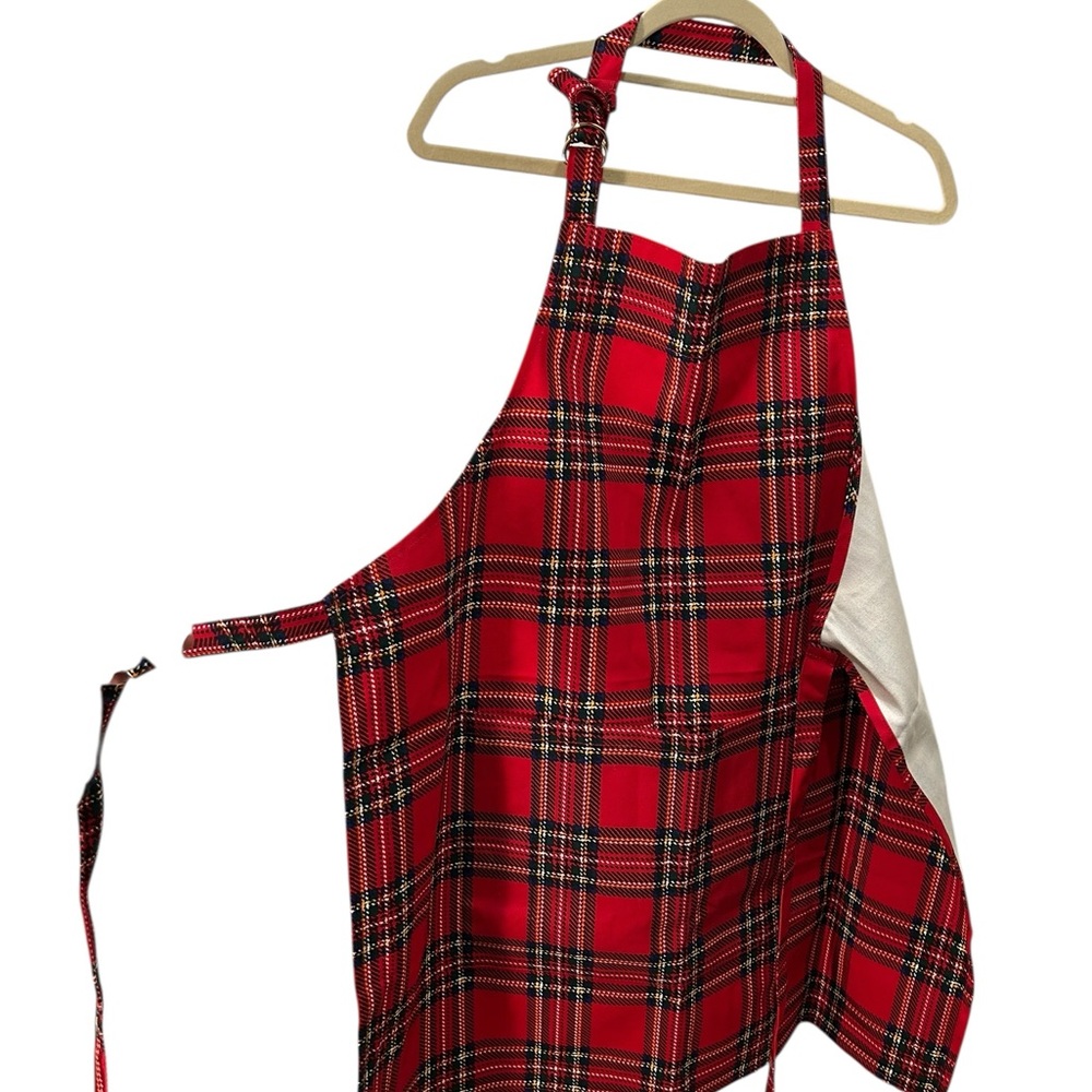 Talbots NEW Red Stewart Plaid Scottish tartan Apron